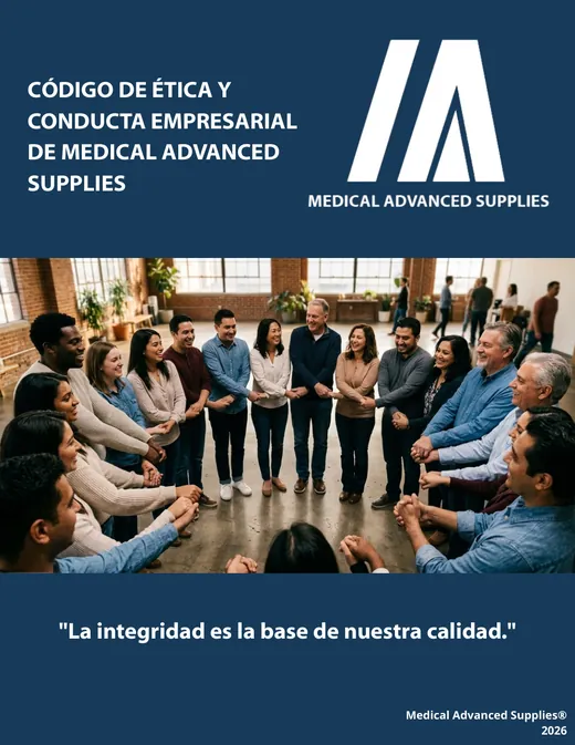 Portada del Código de Ética y Conducta Empresarial de Medical Advanced Supplies